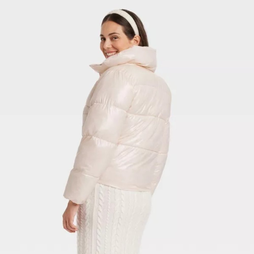 Women's Short Relaxed Puffer Jacket - A New Day - Picture 2 of 2